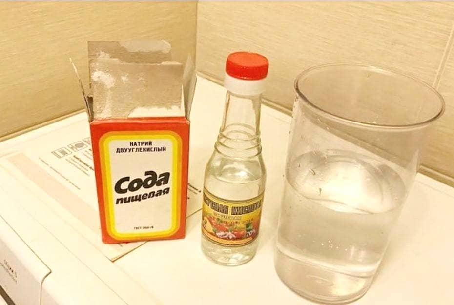 Чистка машины содой и уксусом